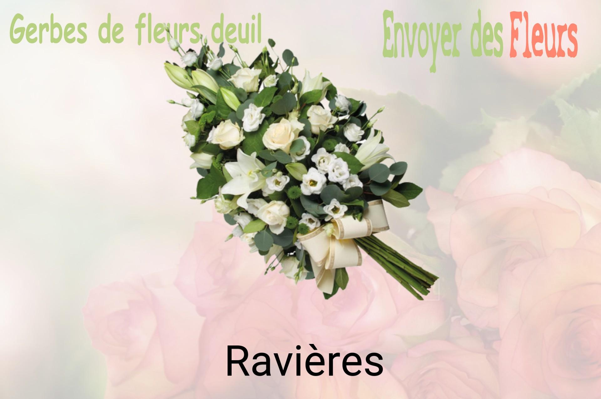 Gerbe de fleurs de deuil livrée à Ravières